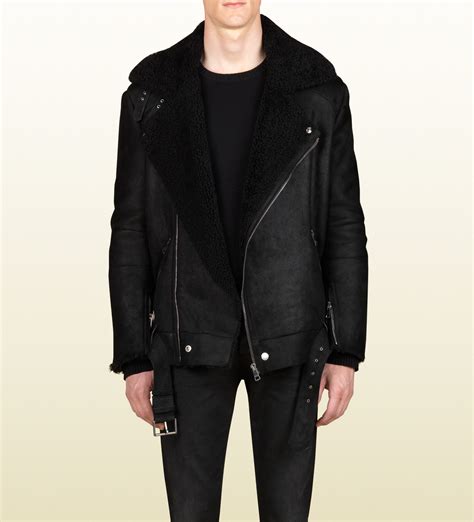 gucci shearling coat|Gucci shearling coat men's.